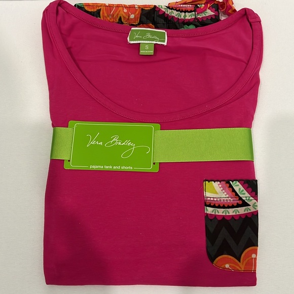Vera Bradley Pajama Tank and Shorts Ziggy Zinnia - Small - Picture 3 of 9